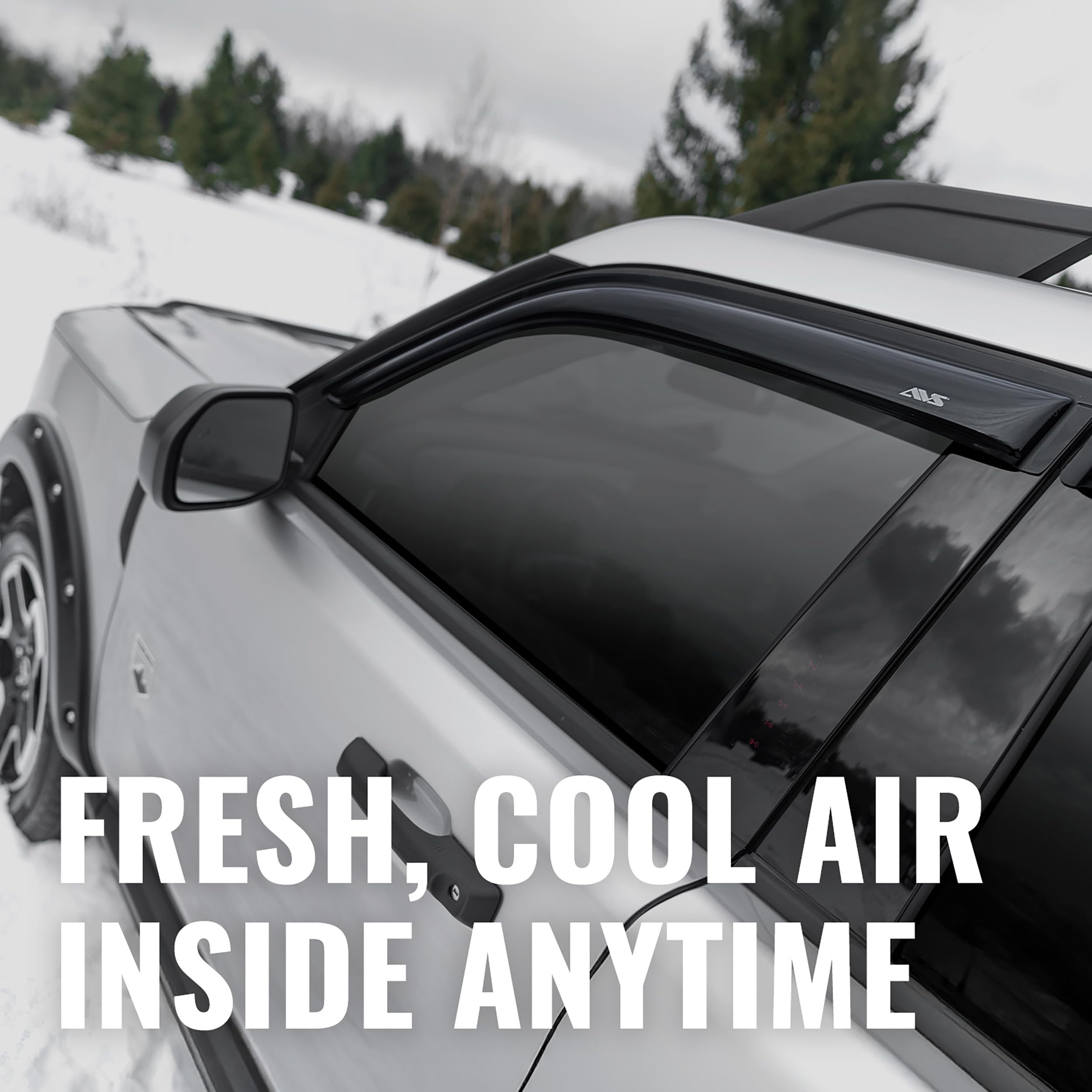 AVS curved-design rain guards hug contours for a seamless appearance.