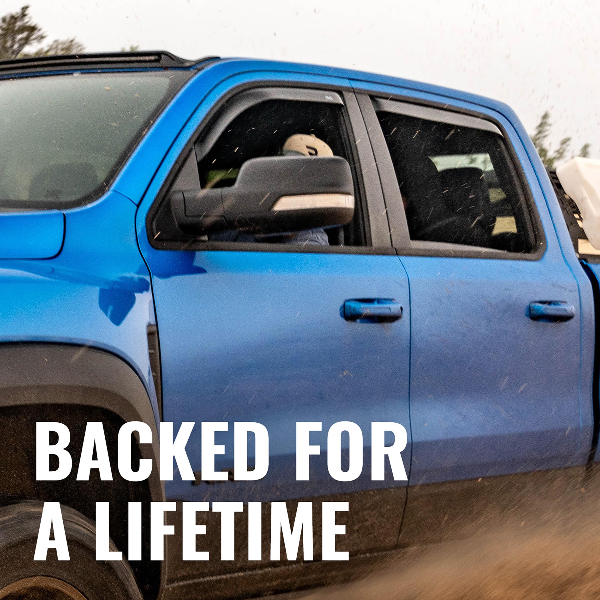 Auto Ventshade smoke rain guards on Ford F-150 offer a low-profile, custom look.