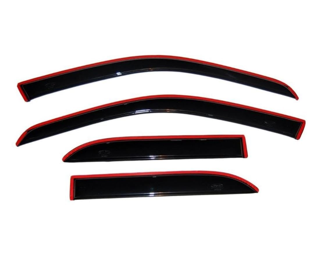 AVS in-channel rain guards installed on Ram 1500 Crew Cab in smoke finish for seamless airflow.
