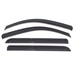 Auto Ventshade ventvisor close-up in smoke finish deflects wind and rain.