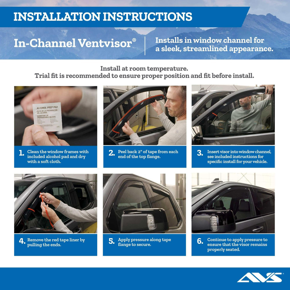 Scratch-resistant acrylic finish on AVS rain guards resists sun fade.