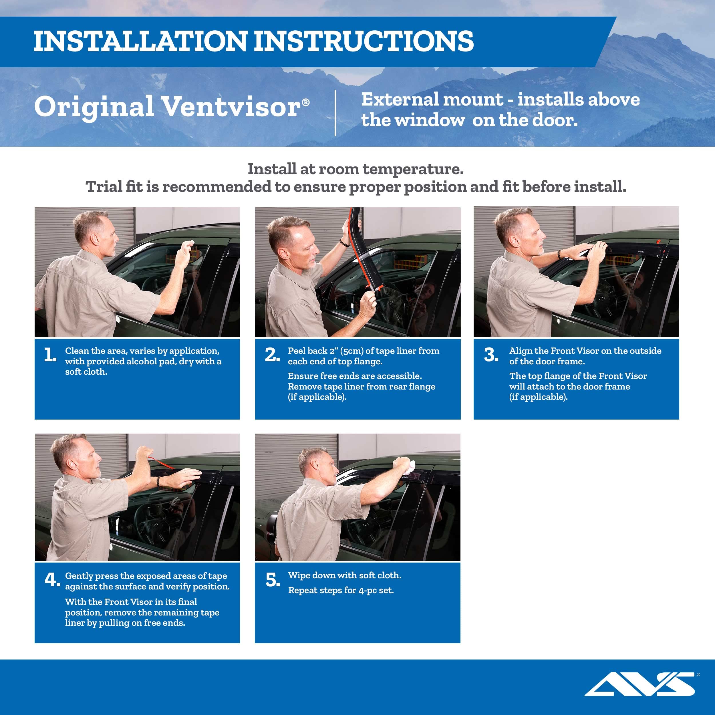 Auto Ventshade ventvisor made in USA using durable materials withstand sun.