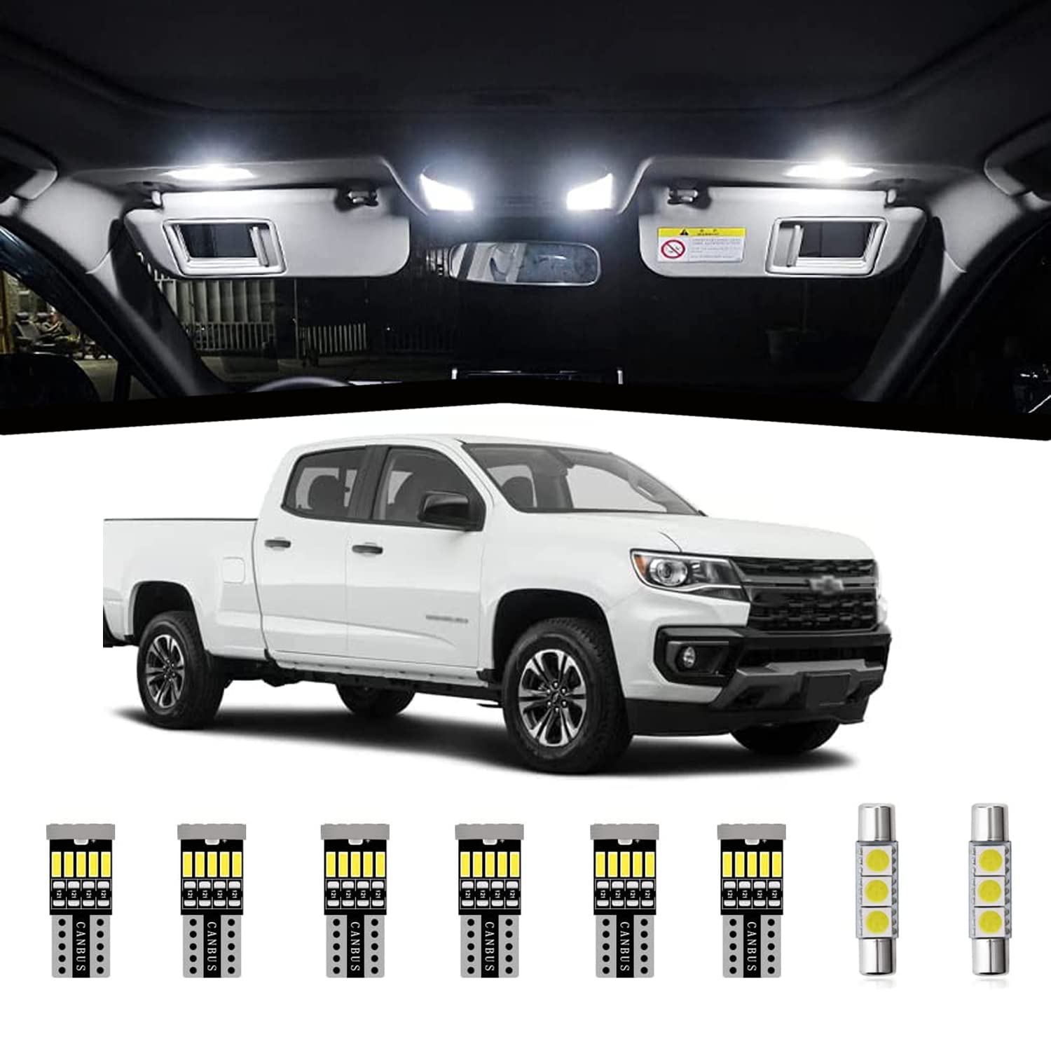 AWALITED interior light kit for Colorado and Canyon enhances cabin visibility with crisp 6000K white light