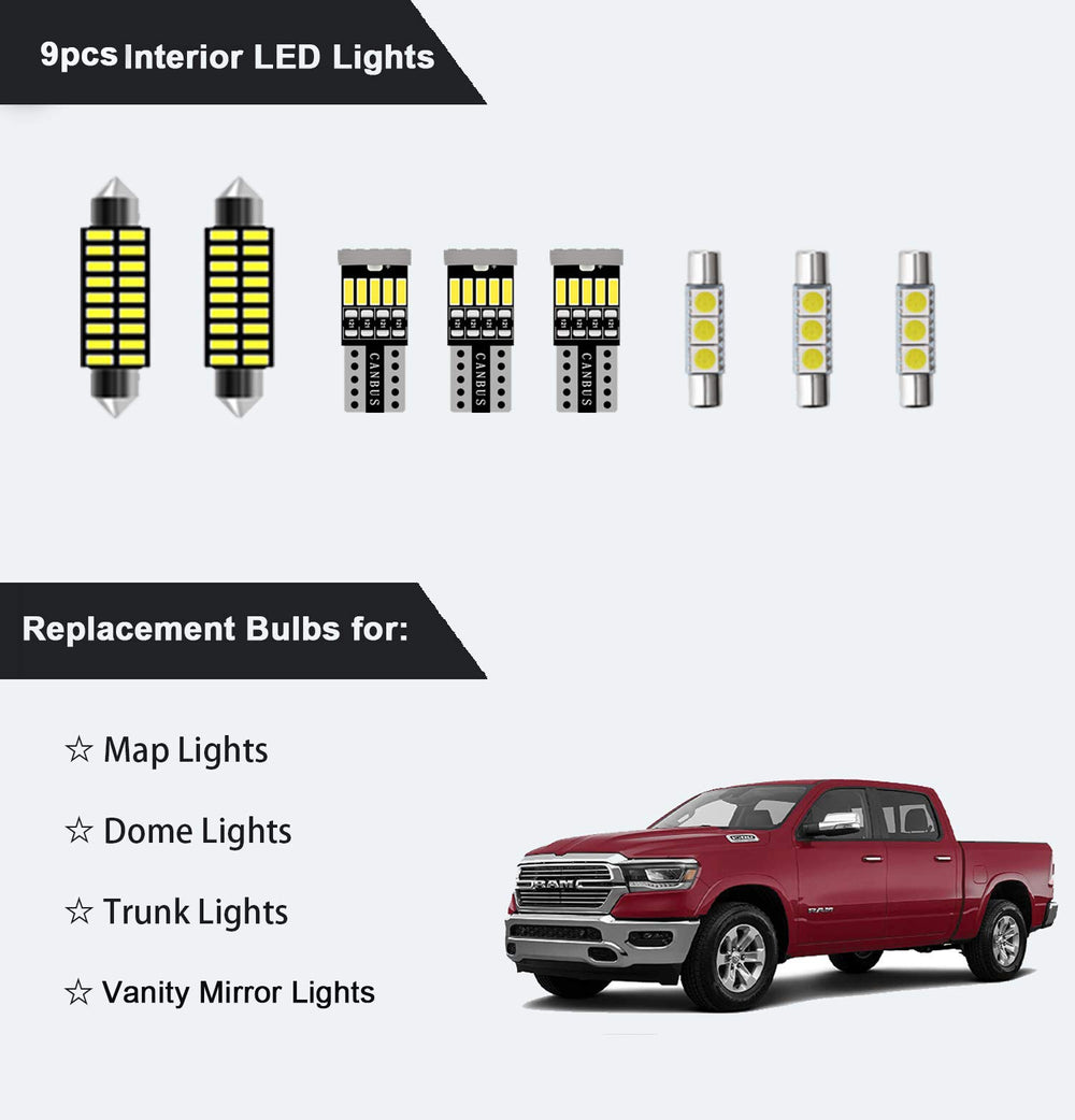 AWALITED vanity mirror LED light for Dodge Ram, crisp enhancement