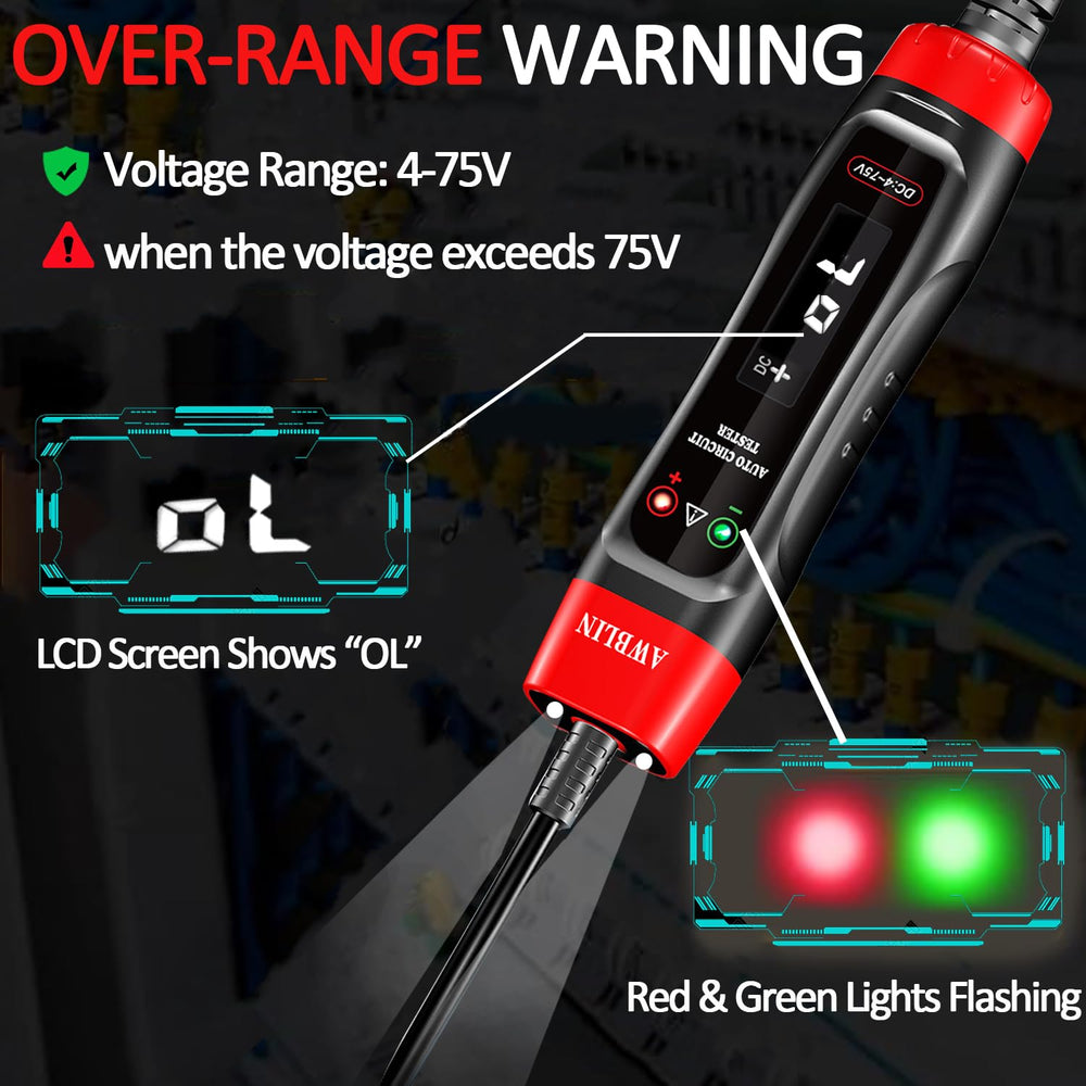 AWBLIN test light extended wire reaches distant engine compartments