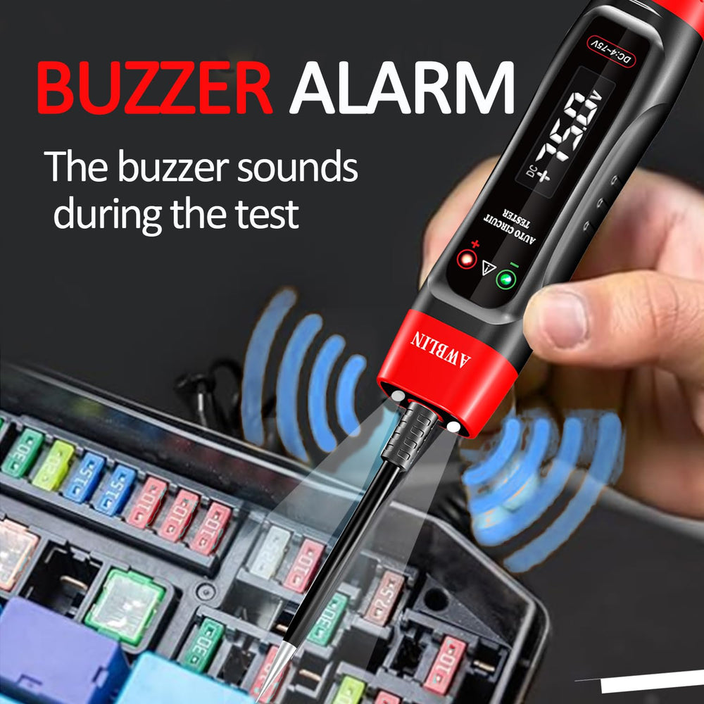 AWBLIN test light LCD display shows precise voltage readings at a glance