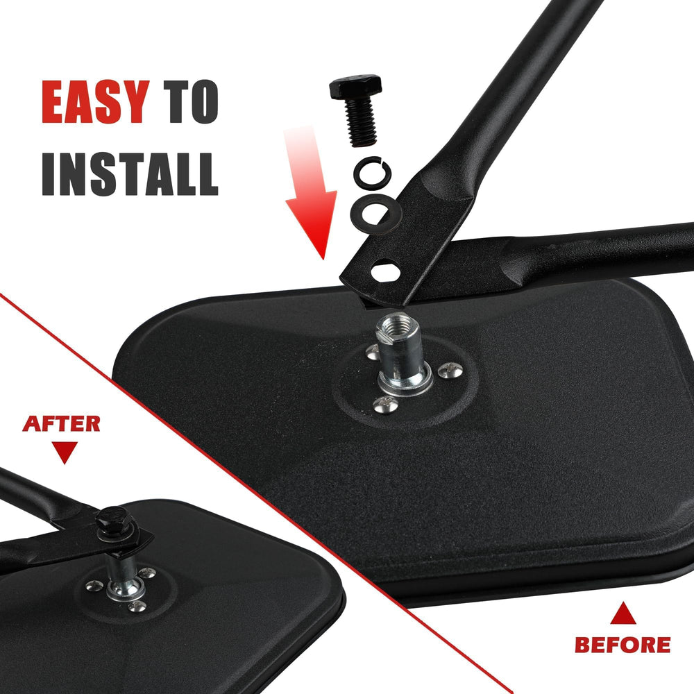 AWELCRAFT fully adjustable mirrors offer precise viewing angles on rugged trails.