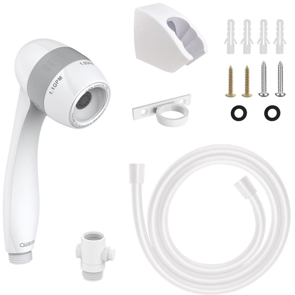 Awelife compact RV shower system enhances bath time practicality.