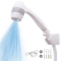 Awelife high-pressure RV shower head for powerful spray in tight spaces.