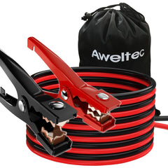 AWELTEC jumper cables with sturdy 8-gauge wires for reliable vehicle boosts.