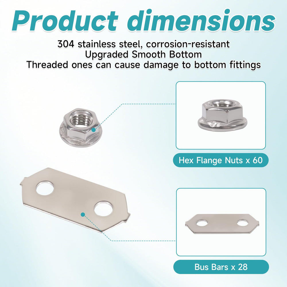 Awesir hybrid battery bus bars kit packaging with contents.