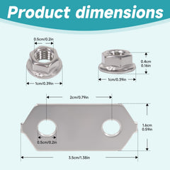 Awesir stainless steel 304 hex flange nuts close-up showing corrosion resistance.