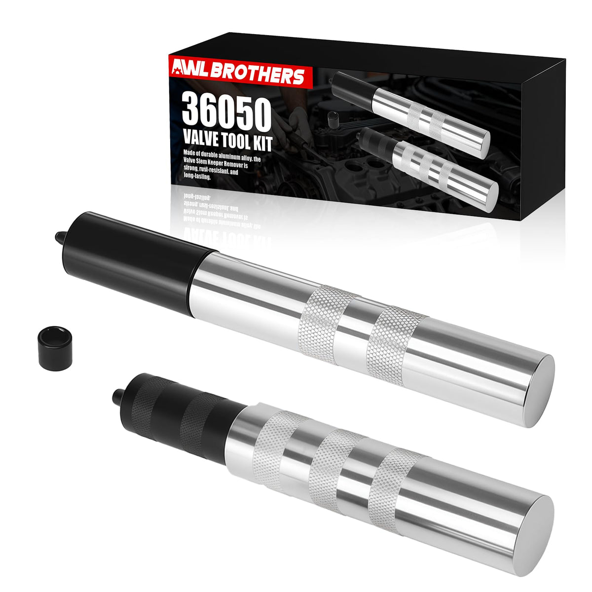 AWL Brothers 36050 valve keeper remover in action for quick on vehicle maintenance