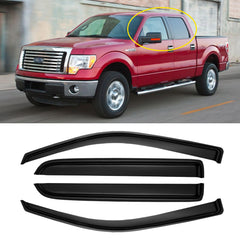 AWVRG window rain guard for F-150 Crew Cab front left, deflects rain and improves airflow