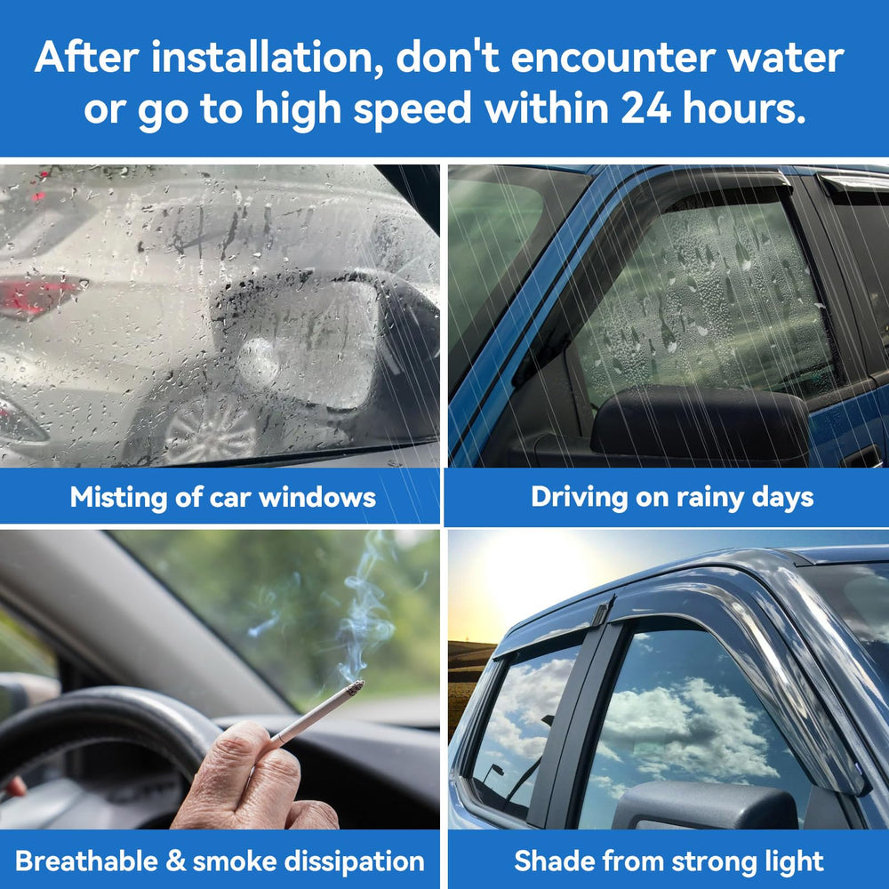 AWVRG rain guard for F-150 Crew Cab rear left, maintains fresh air without splashes