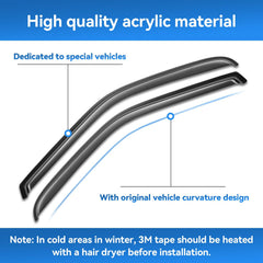 AWVRG window rain guards rear-left for Silverado/Sierra crew cab, weather shielding