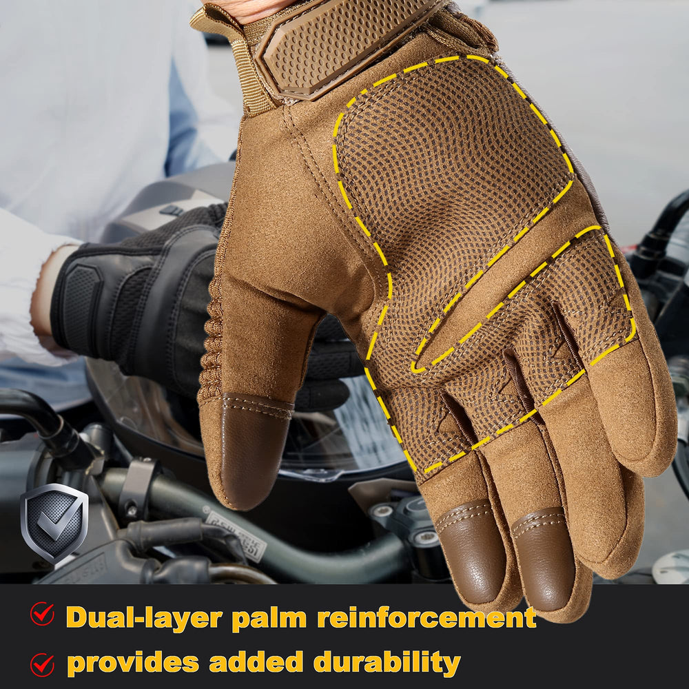 AXBXCX palm reinforced with microfiber for durable grip during tough tasks.
