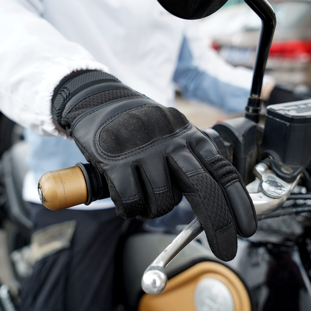 AXBXCX gloves palm detail emphasises strong grip for throttle control