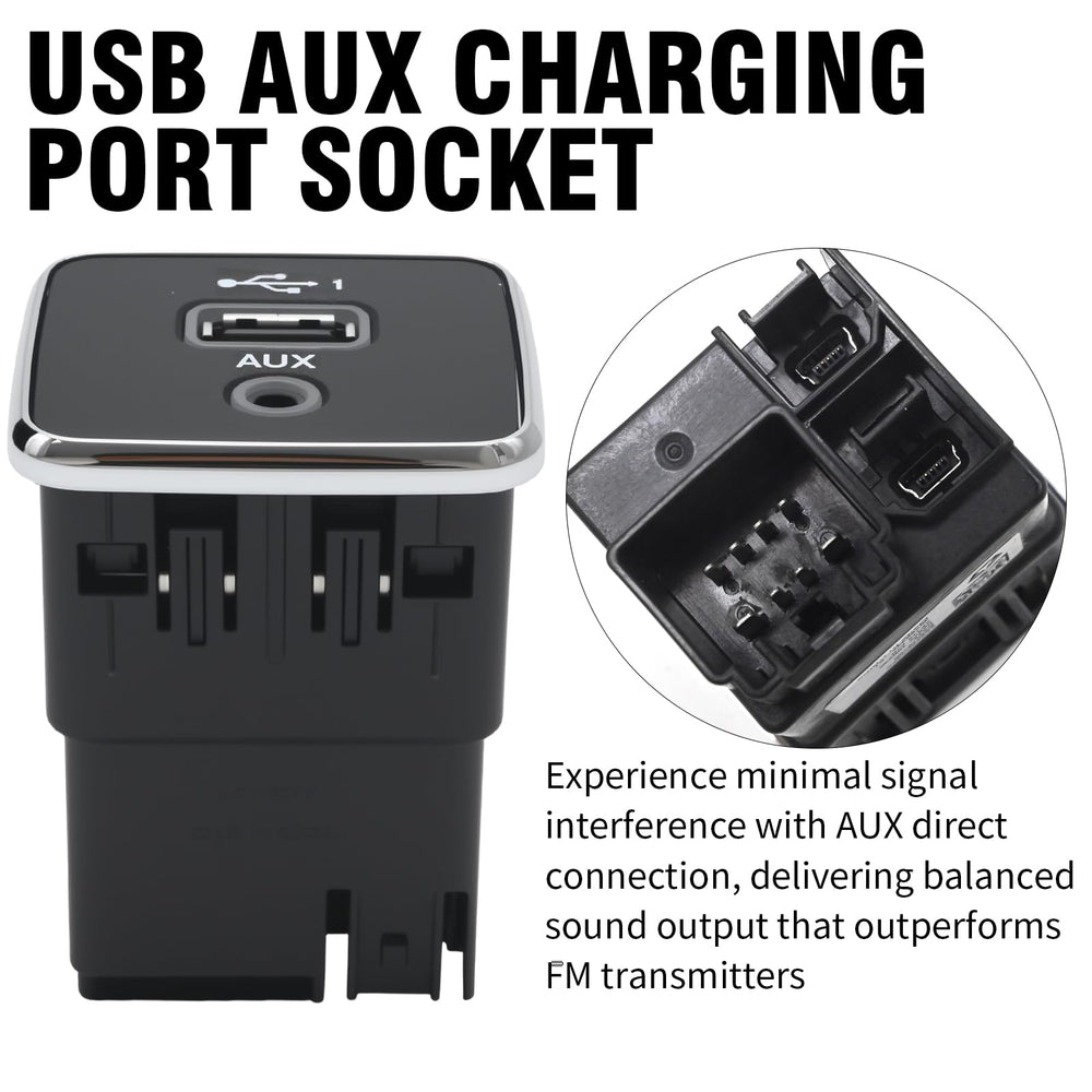 AXGSRV compact fit in-vehicle USB area for tidy installation.