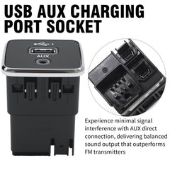 AXGSRV compact fit in-vehicle USB area for tidy installation.
