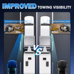 AXIMIRON tow mirrors clip-on design offers 360-degree adjustment for precise angles