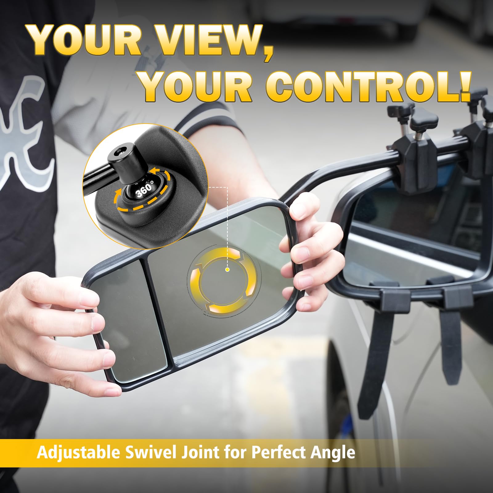 AXIMIRON two-pack towing mirrors deliver reliable rear visibility on every trip