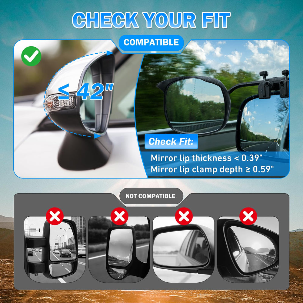 AXIMIRON waterproof rain visor provides weatherproof visibility while towing