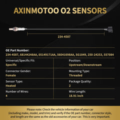 AXINMOTOO oxygen sensor OE-equivalent 68144248AA ensures reliable fit.