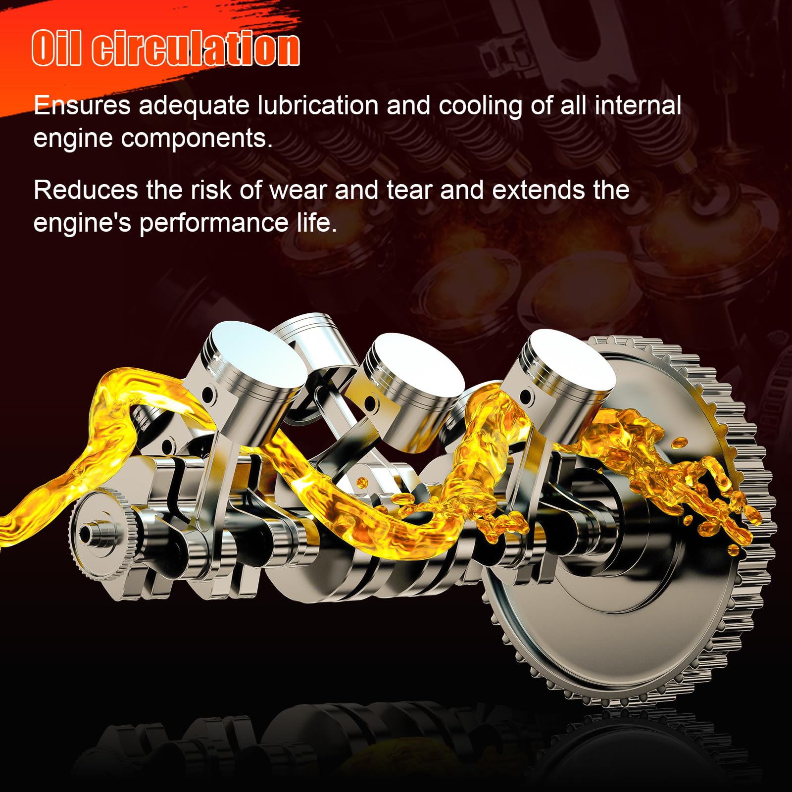 Axiovate high-volume oil pump gear-set close-up illustrating gear wear resistance.