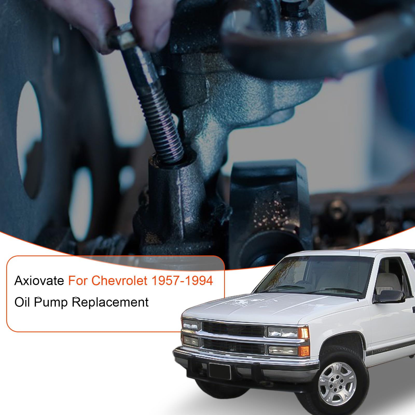 Axiovate high-volume oil pump package including replacement parts for reliability.