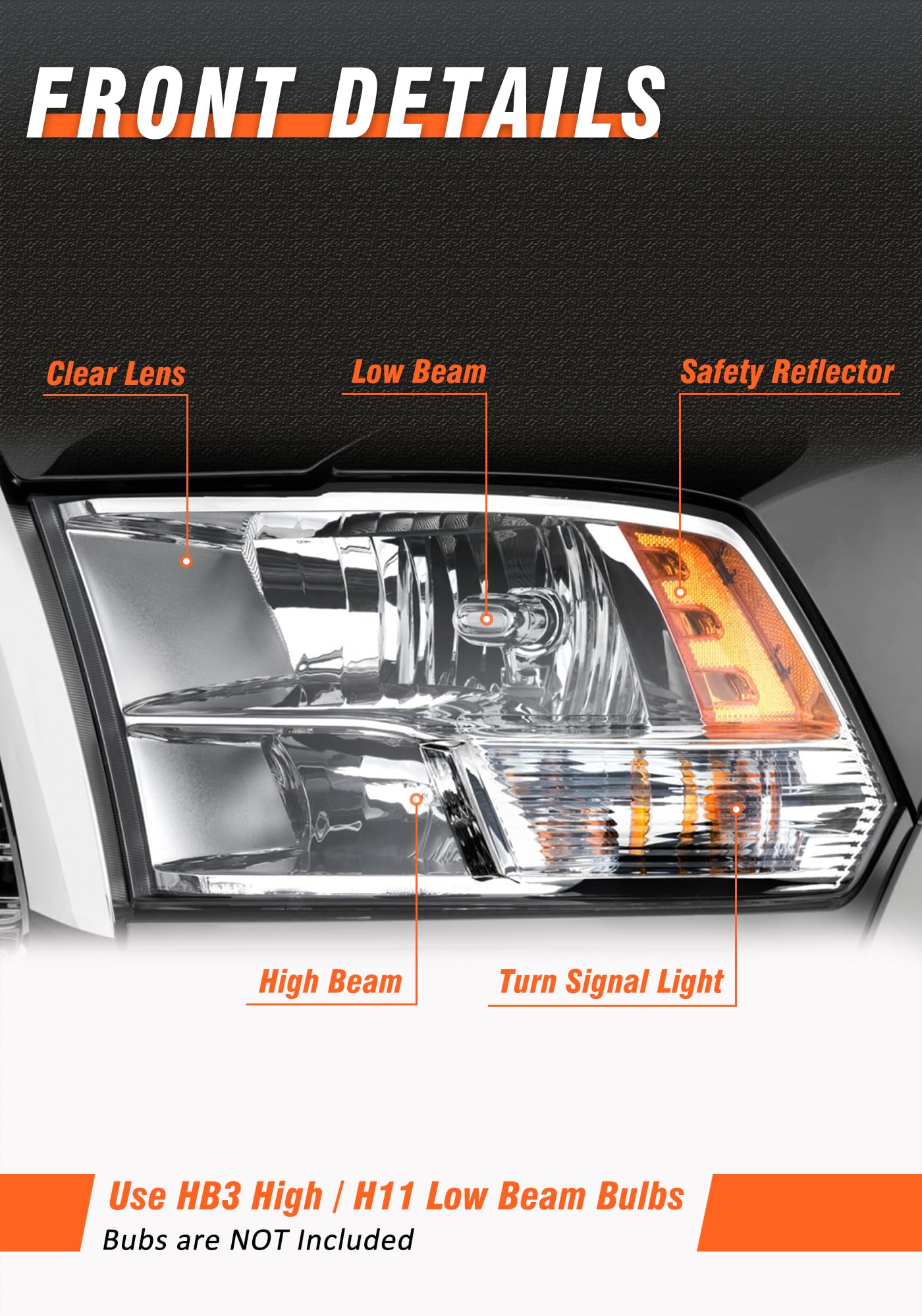 AXLAHA Dodge Ram headlights vertical adjustment lets you set beam height