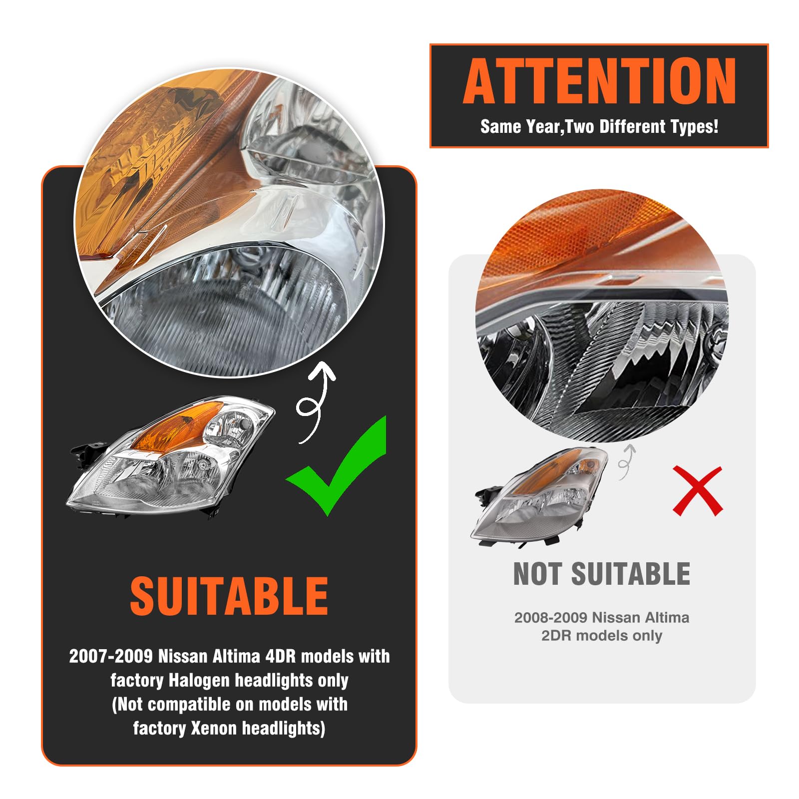 AXLAHA headlight clear lens assembly boosts brightness and clarity on the road.