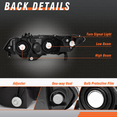 AXLAHA headlight reflector detail showcasing brightened beam pattern.