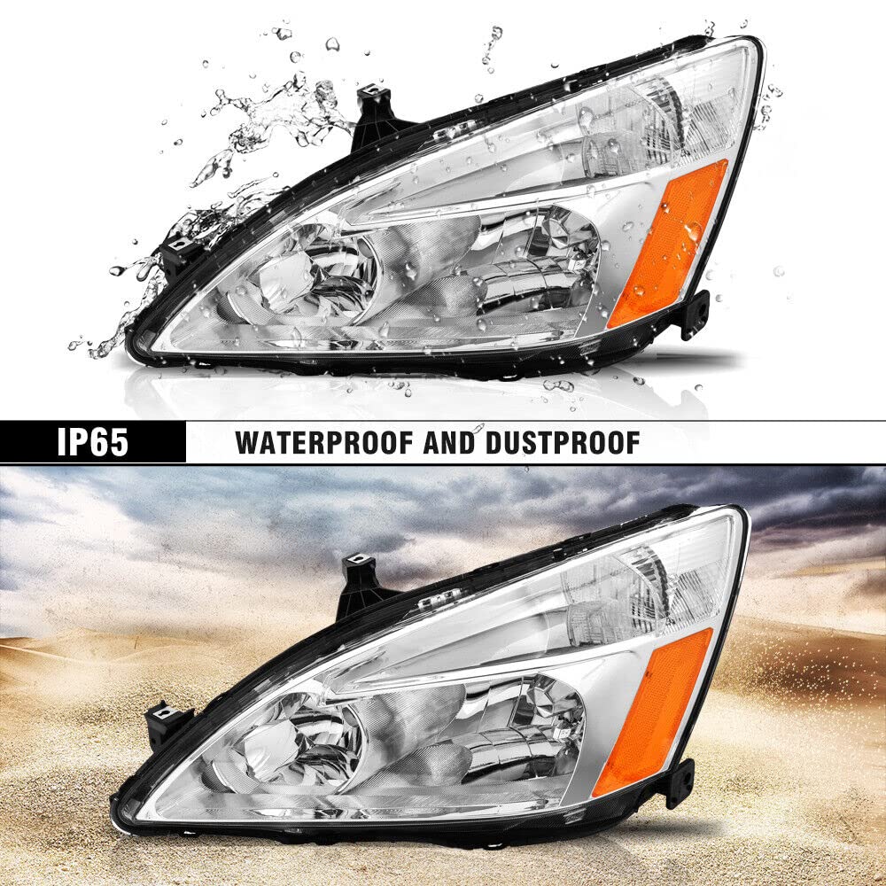 AXLAHA passenger-side headlights for Honda Accord 2003-2007 with durable sealing