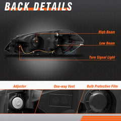 AXLAHA driver-side headlight assembly for Impala 2006-2013 chrome housing