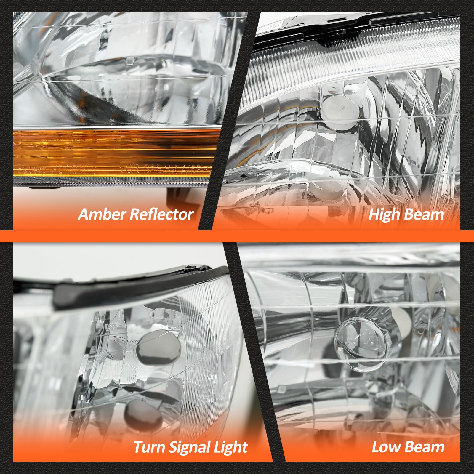 AXLAHA packaged headlight pair, complete replacement kit for Accord