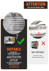 AXLAHA Sierra 1500 amber reflector headlights enhance road edge illumination.