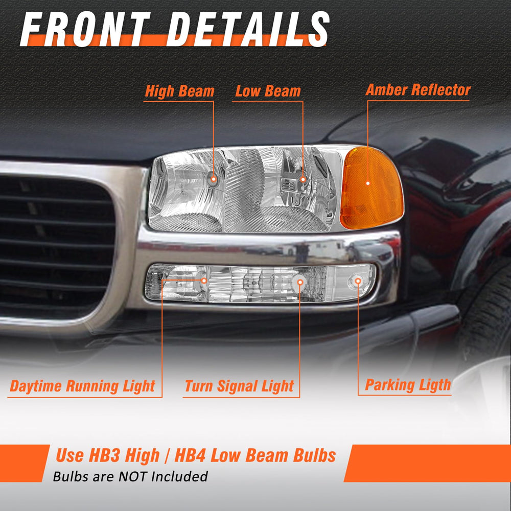 AXLAHA Sierra headlight set packaged for driver and passenger sides.