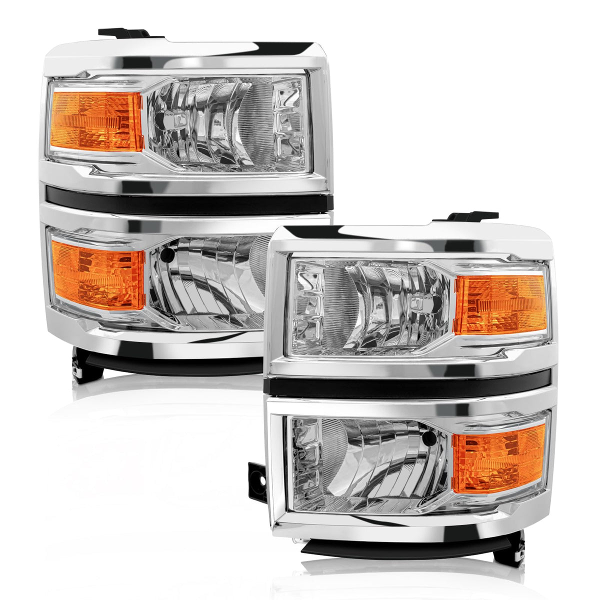 AXLAHA Silverado headlight driver-side chrome assembly for brighter nighttime visibility