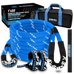AXSIPEIX kinetic recovery rope kit reflective - high visibility for safe night recoveries