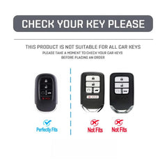 Handcrafted leather key case for Honda with precise stitching and refined look