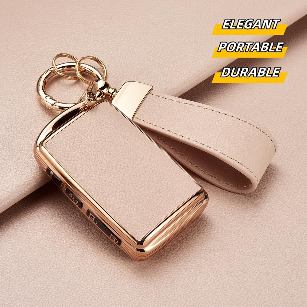 Axtrulix Mazda key fob cover pink close-up leather texture for luxury feel