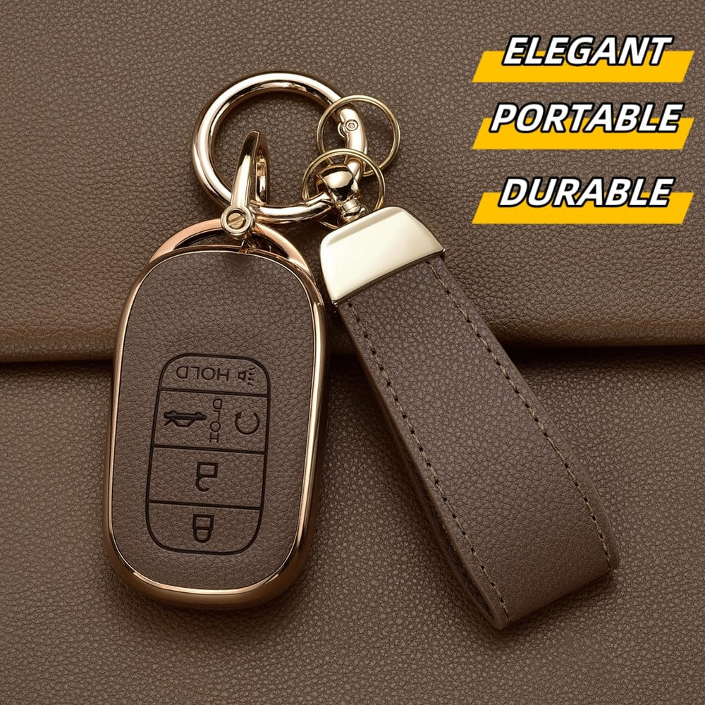 Slim leather key shell fits Honda keys while preserving tactile quality