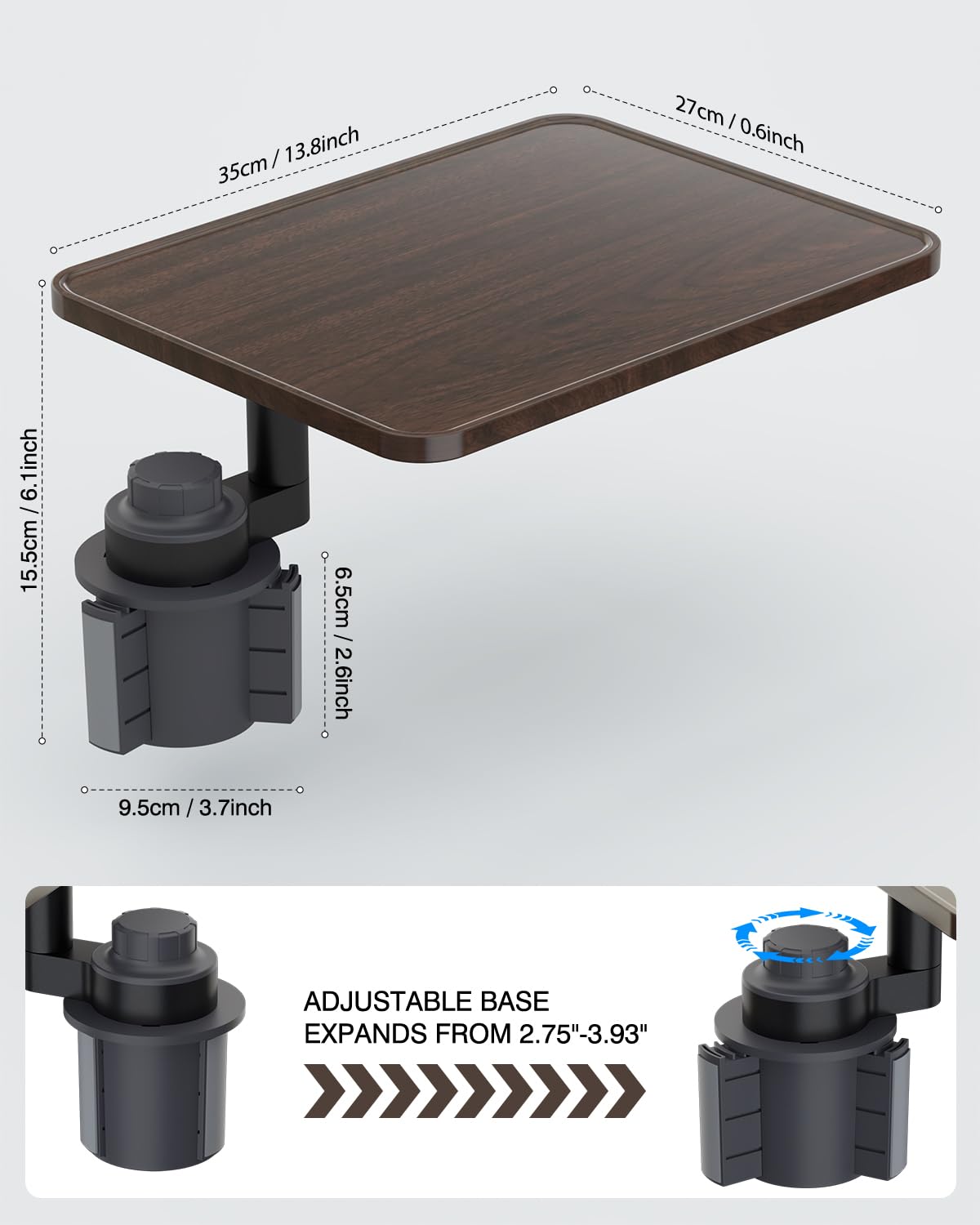 AXVLU fits standard round cup holders for snacks and drinks