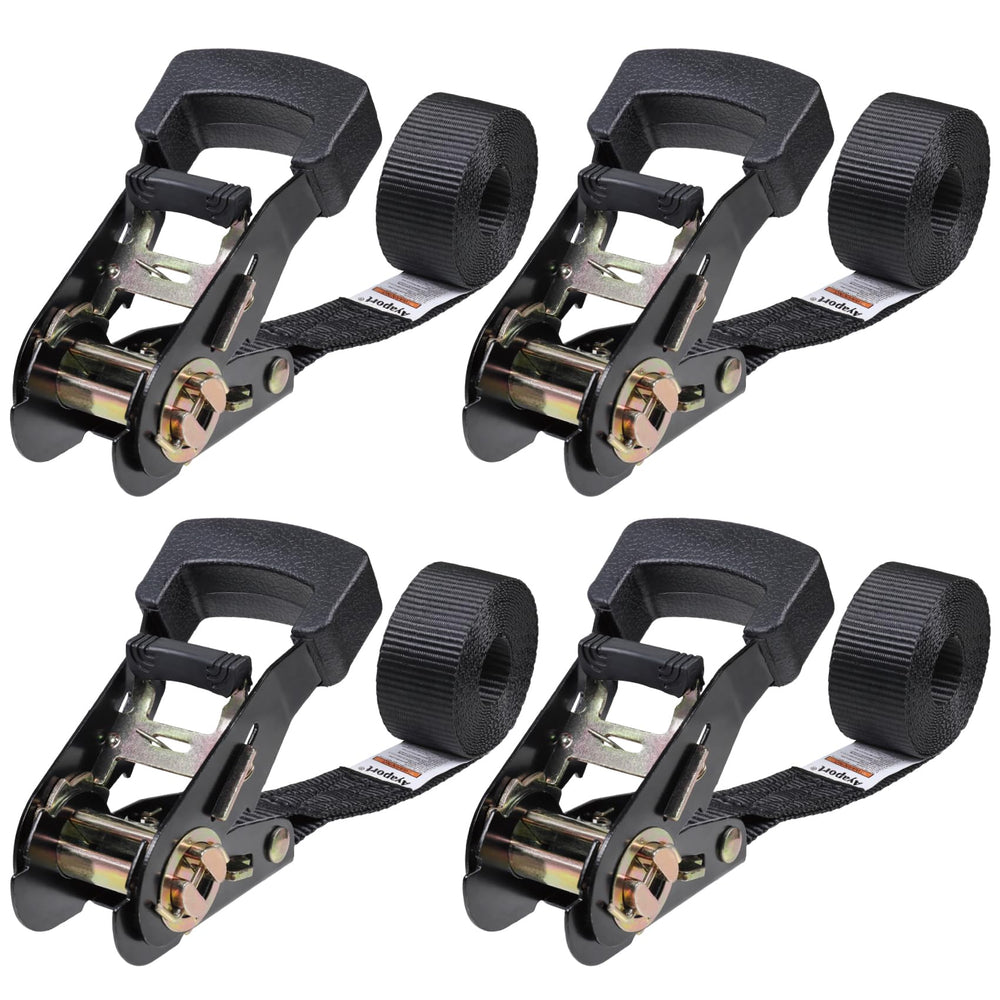 Ayaport endless ratchet straps no hooks in use secure cargo through tight spaces.