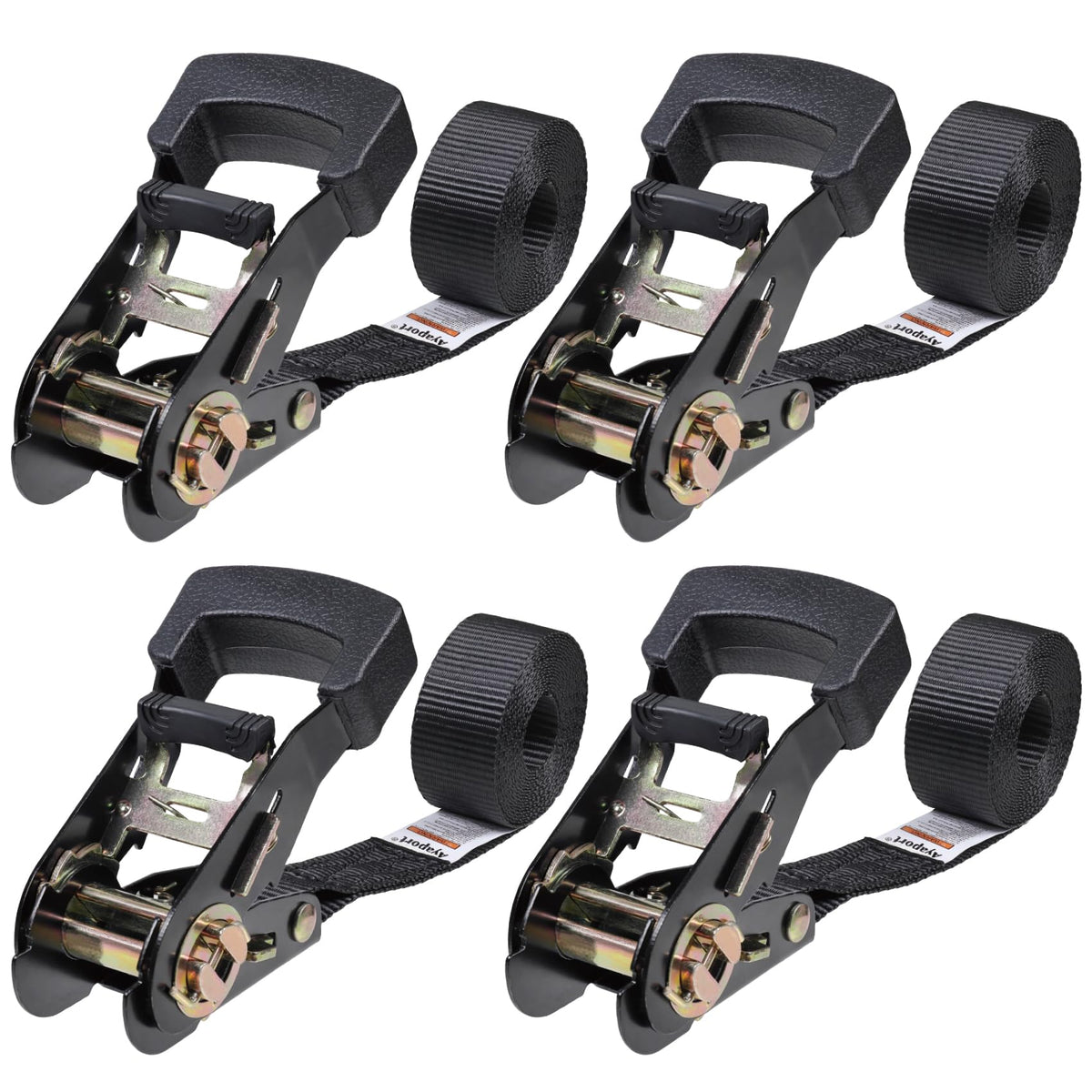 Ayaport endless ratchet straps no hooks in use secure cargo through tight spaces.