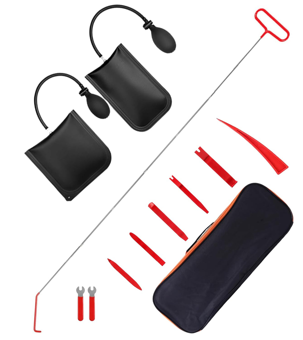 AYHUDFEK 16-piece stainless steel tool kit with portable case for car maintenance