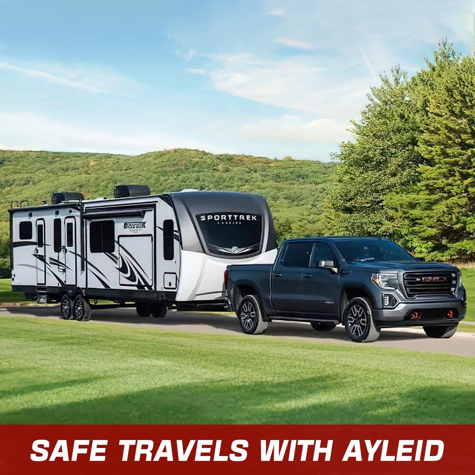 Ayleid anti-theft locking hitch pin shown for added security.