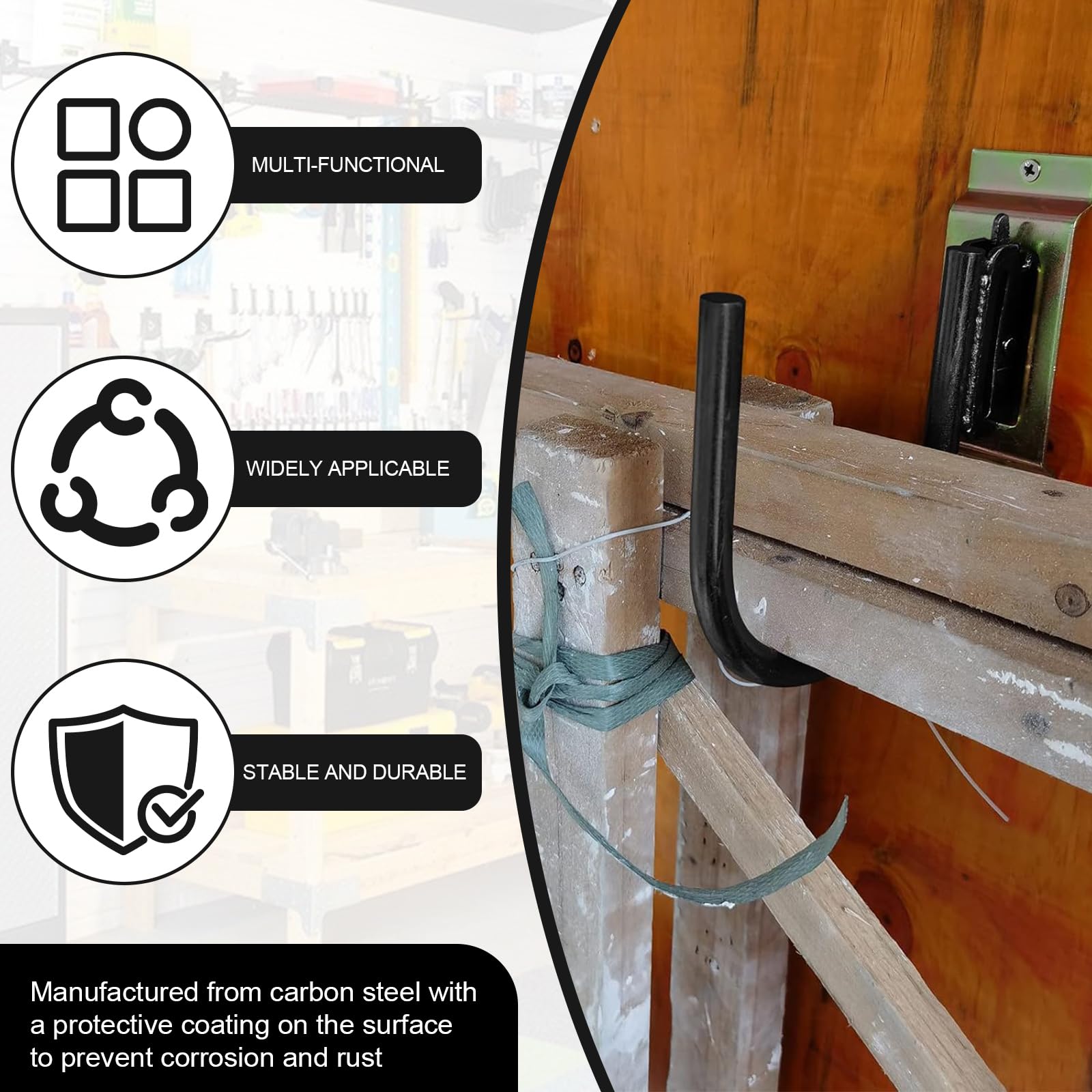 AYMMIC hooks fit standard 2.5 x 1 inch etrack rails.