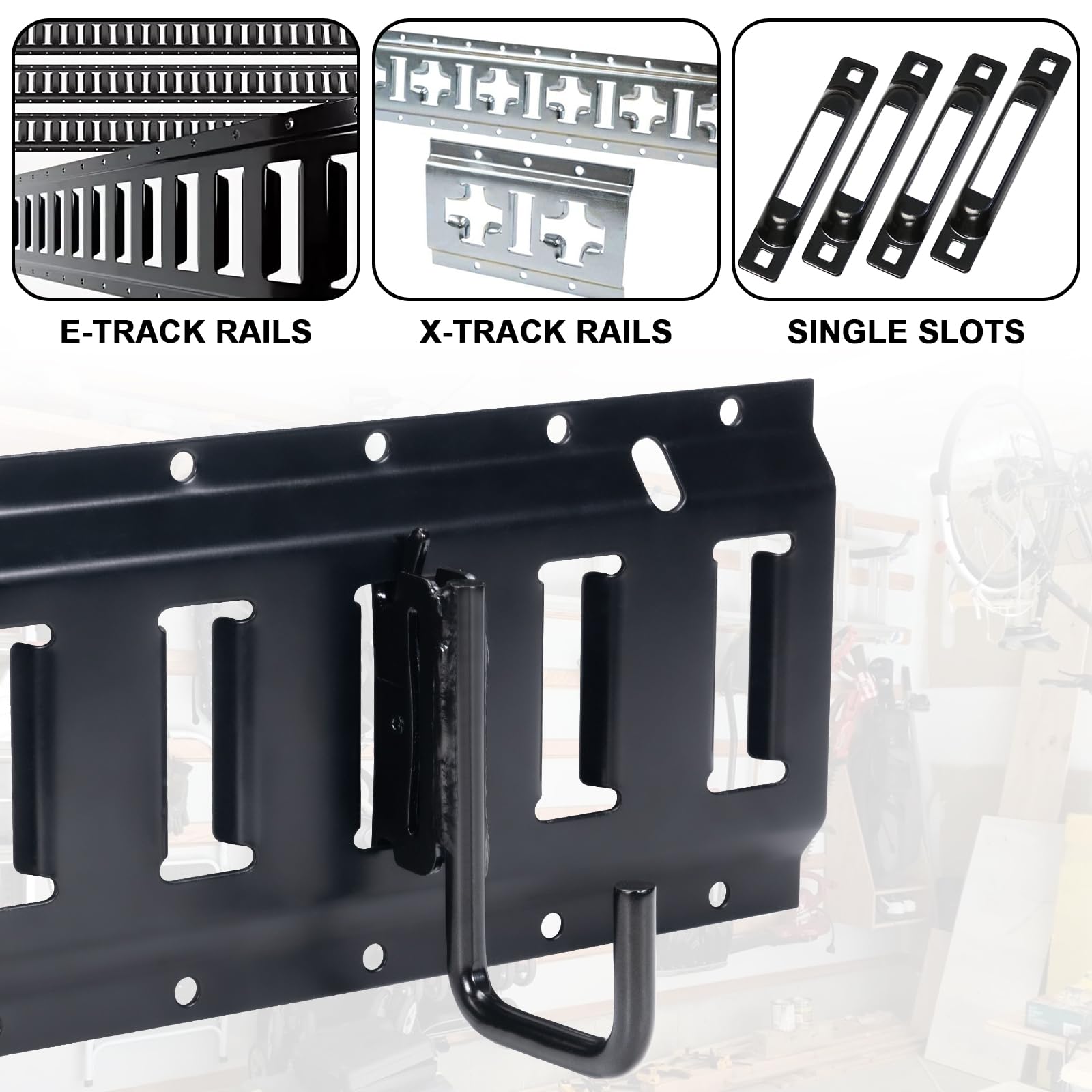 AYMMIC E-Track J Hook with spring lever for quick installation.
